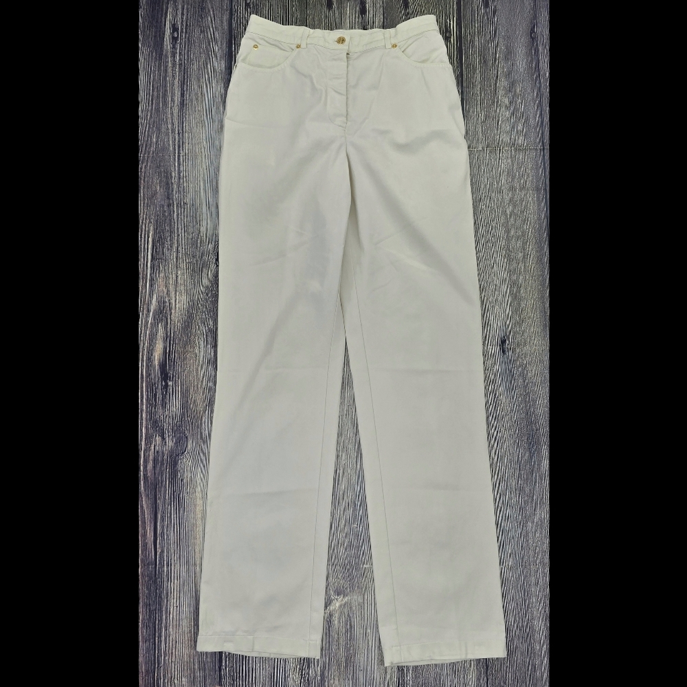 St. John Sport Cream Cotton Dress Pants